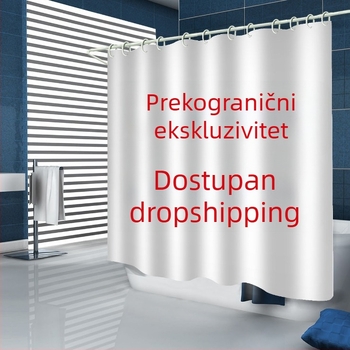 Prilagođena vodootporna zavjesa za tuširanje s digitalnom tiskom – moderni minimalistički stil
