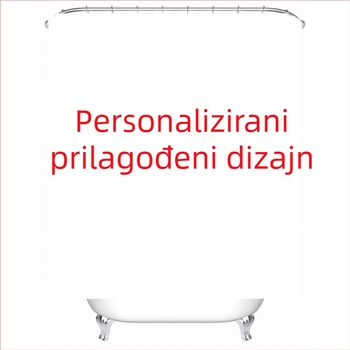 Prilagođena vodootporna zavjesa za tuširanje s digitalnom tiskom – moderni minimalistički stil