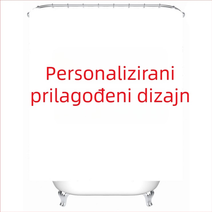Prilagođena vodootporna zavjesa za tuširanje s digitalnom tiskom – moderni minimalistički stil