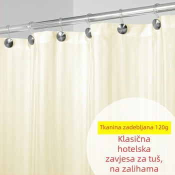 Kupaonska zavjesa od poliestera s Yin-Yang prugom, vodootporna i otporna na plijesan, debela i višenamjenska