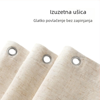 Nova jednobojna zavjesa za tuš s imitacijom lana, za kućnu kupaonicu, pregradna zavjesa.
