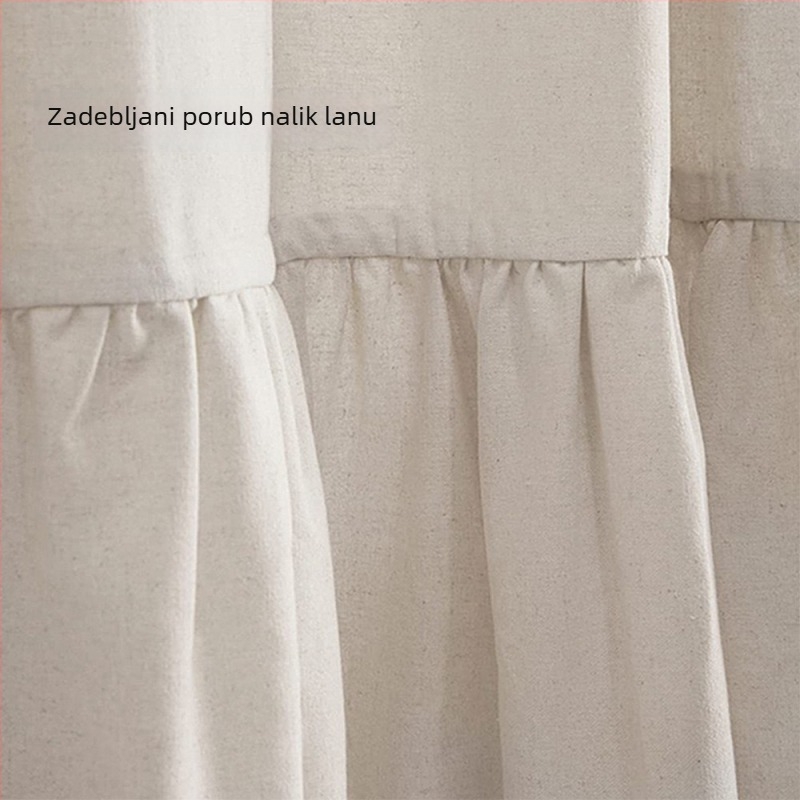 Nova jednobojna zavjesa za tuš s imitacijom lana, za kućnu kupaonicu, pregradna zavjesa.