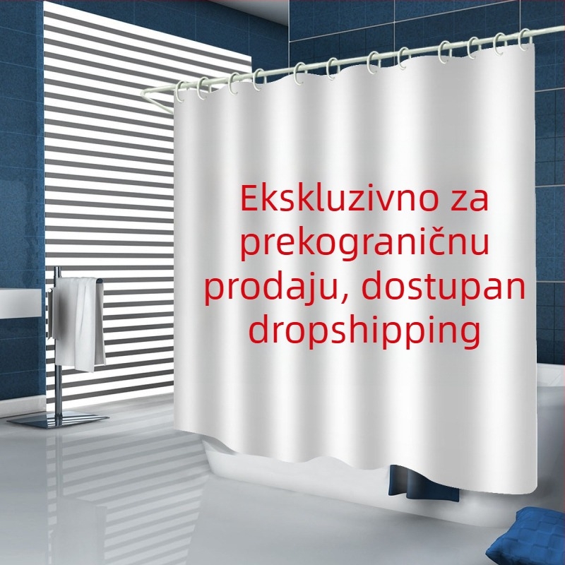 Kupaonska tuš zavjesa s fotografijama, vodootporna zavjesa za kupaonicu s digitalnim ispisom i pregradom otporom na vlagu, kukice uključene