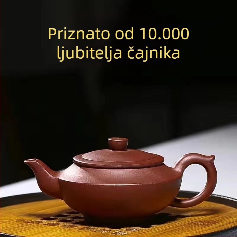 Yixing čajnik od ljubičaste gline, ručno oslikan, klasična ljubičasta pijeskovita boja, za kućnu upotrebu, Kung Fu čajni set, poklon kutija