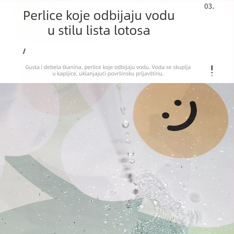 Kupaonski set zavjesa za tuširanje: debela vodootporna zavjesa otporna na plijesan, platnena zavjesa za kupaonicu, pregrada, bez bušenja