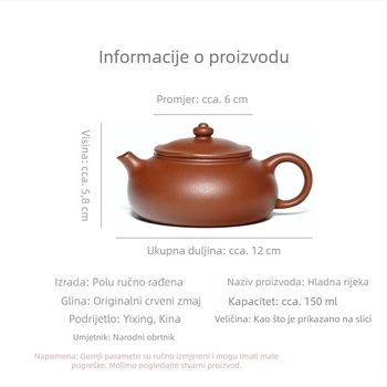 Čajnik od Yixing ljubičaste glinene, ručna izrada, vrhunski retro stil