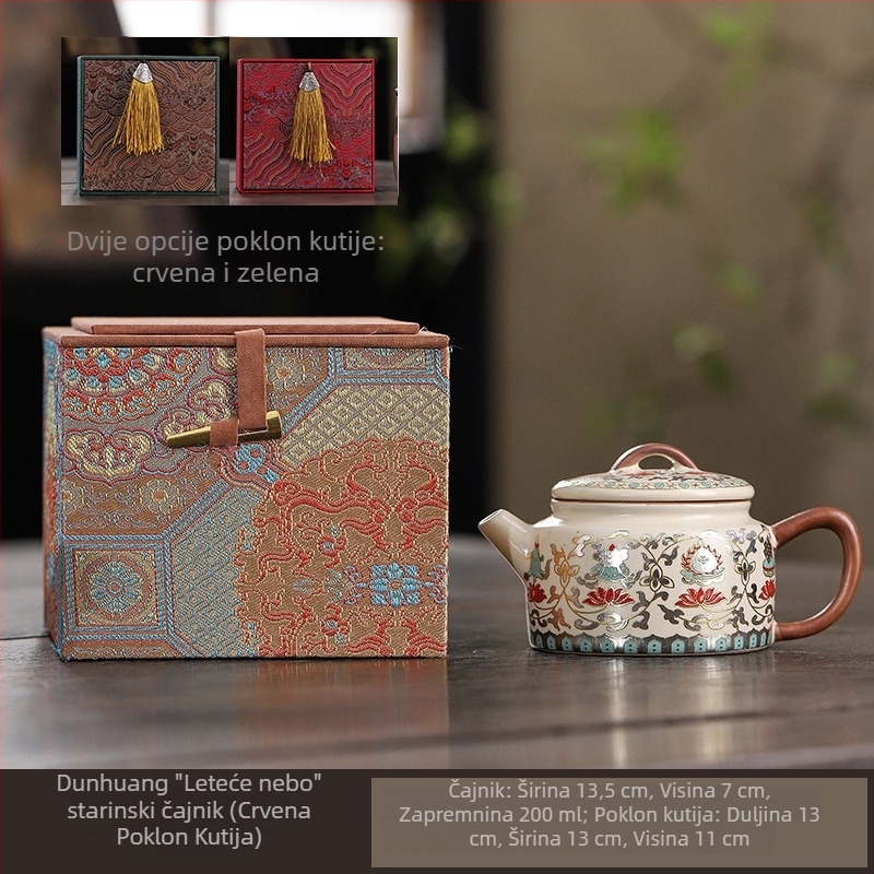 Set čaja od Ru porculana s gaiwanom, retro keramički čajni set