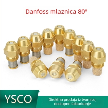 Latunska 80° mlaznica Danfoss za plamenik s metanol-dizelom i štednjakom na biljno ulje