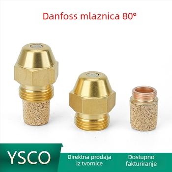 Latunska 80° mlaznica Danfoss za plamenik s metanol-dizelom i štednjakom na biljno ulje