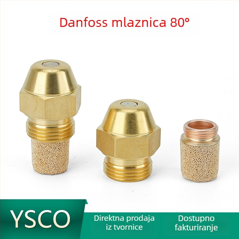 Latunska 80° mlaznica Danfoss za plamenik s metanol-dizelom i štednjakom na biljno ulje