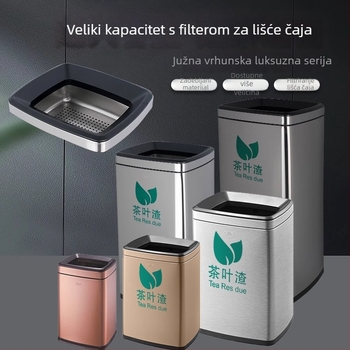 Posuda od nehrđajućeg čelika za čajne ostatke, velika kapaciteta, uredski prostor, s filtracijom ostataka čaja