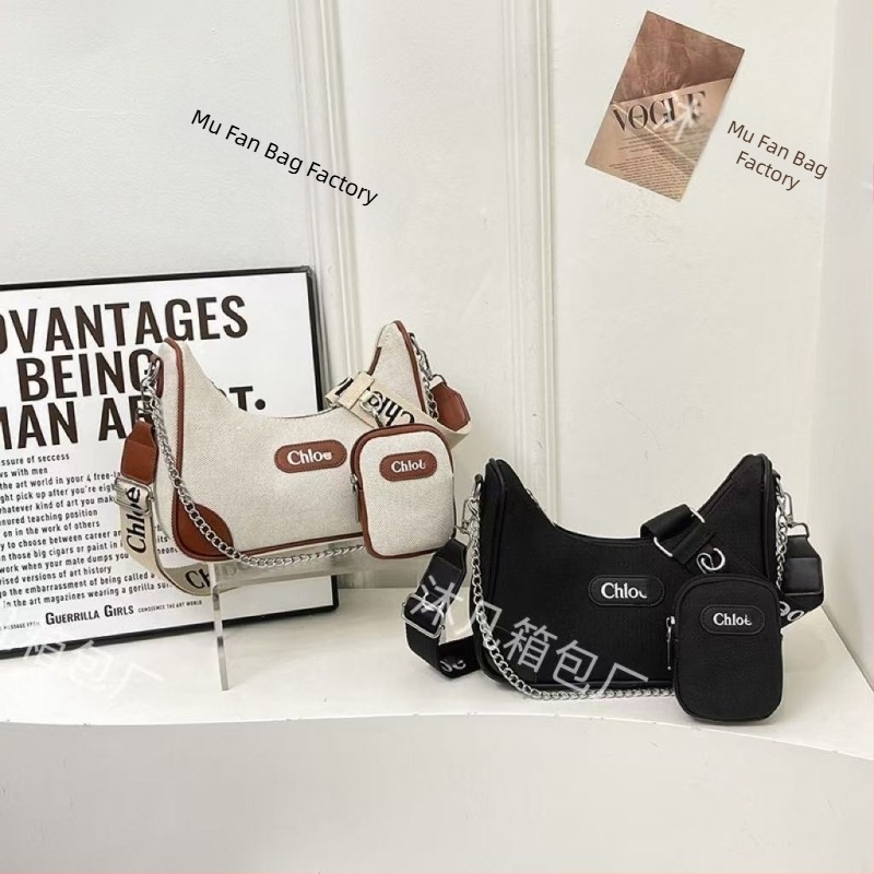 Platnena torba za žene, crossbody, oblik polumjeseca, srednja veličina