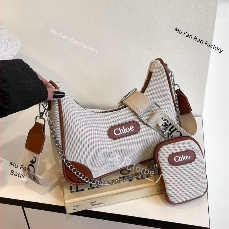 Platnena torba za žene, crossbody, oblik polumjeseca, srednja veličina