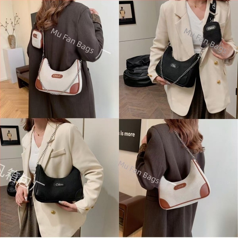 Platnena torba za žene, crossbody, oblik polumjeseca, srednja veličina