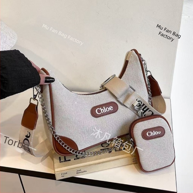 Platnena torba za žene, crossbody, oblik polumjeseca, srednja veličina