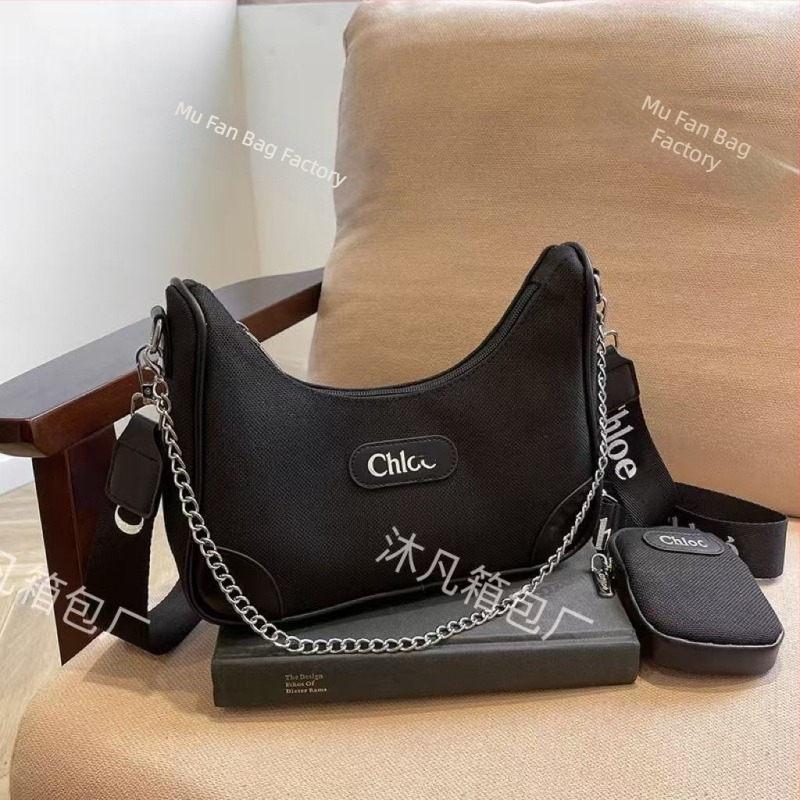 Platnena torba za žene, crossbody, oblik polumjeseca, srednja veličina