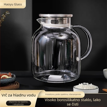 Staklena posuda za hladno infuziranje s filtrima, borosilikatno staklo, veliki kapacitet, otporna na visoke temperature