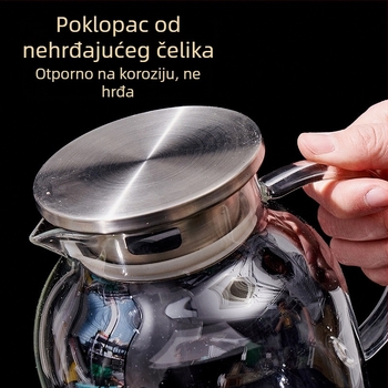 Staklena posuda za hladno infuziranje s filtrima, borosilikatno staklo, veliki kapacitet, otporna na visoke temperature