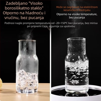 Japanski stil staklena čaša za jednu osobu – sok, mlijeko, vodu i vino, otporna na visoke temperature