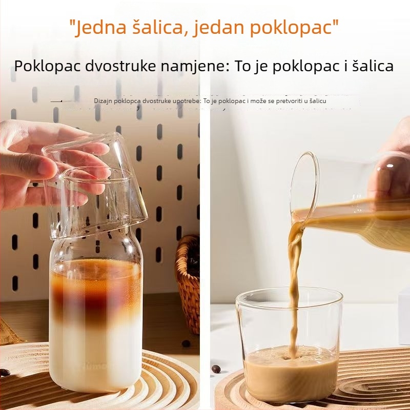 Japanski stil staklena čaša za jednu osobu – sok, mlijeko, vodu i vino, otporna na visoke temperature