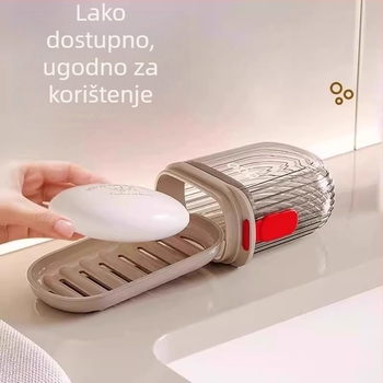 Putna kutija za sapun, vodootporna s odvodom i poklopcem, prijenosno skladištenje sapuna
