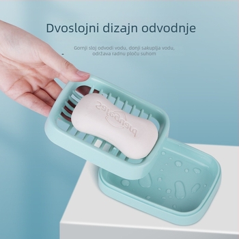 Camellia dvostruka odvodna posuda za sapun u kupaonici, jednostavna i praktična, lagana, bez poklopca