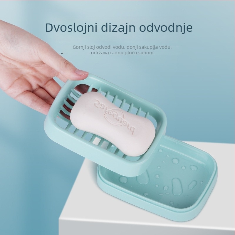 Camellia dvostruka odvodna posuda za sapun u kupaonici, jednostavna i praktična, lagana, bez poklopca