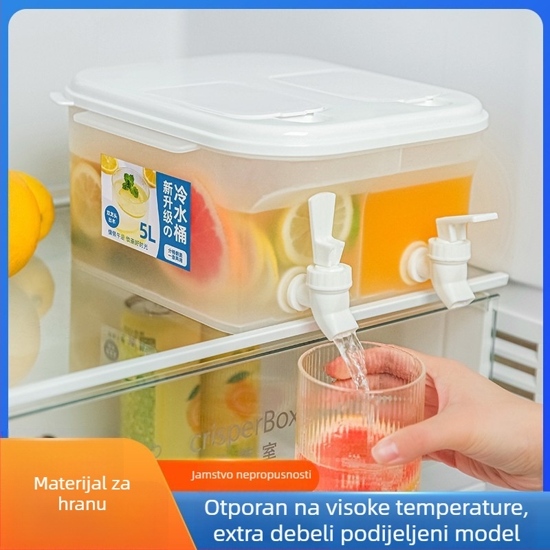 5L boca za vodu s dvije slavine i filtrom, plastična, otporna na visoke temperature, velika kapaciteta, japansko-korejski stil