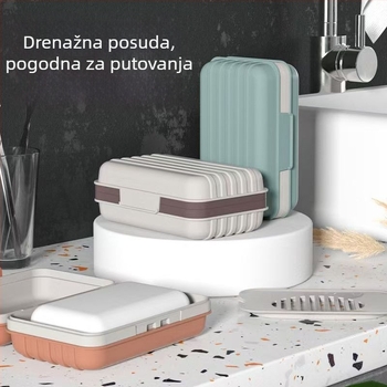 Debela kutija za sapun s poklopcem, putna i prijenosna kutija za sapun, moderan držač sapuna za kupaonicu