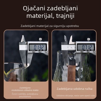 Stakleni set čajnika velikog kapaciteta, otporan na visoke temperature, japanskog stila, za kućnu upotrebu