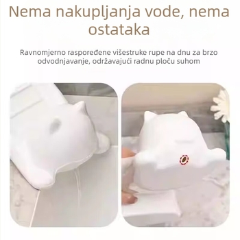 Novi tanjur za sapun s karikaturnom mačkom – kreativno i slatko za kupaonicu