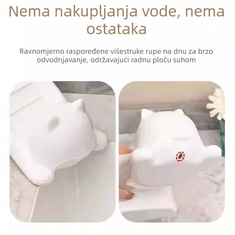 Novi tanjur za sapun s karikaturnom mačkom – kreativno i slatko za kupaonicu