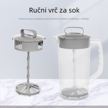 Ručna presa za sok s ugrađenim infuzorom za čaj i kavu, boca za hladnu vodu od prehrambenog PP uz kriške limuna