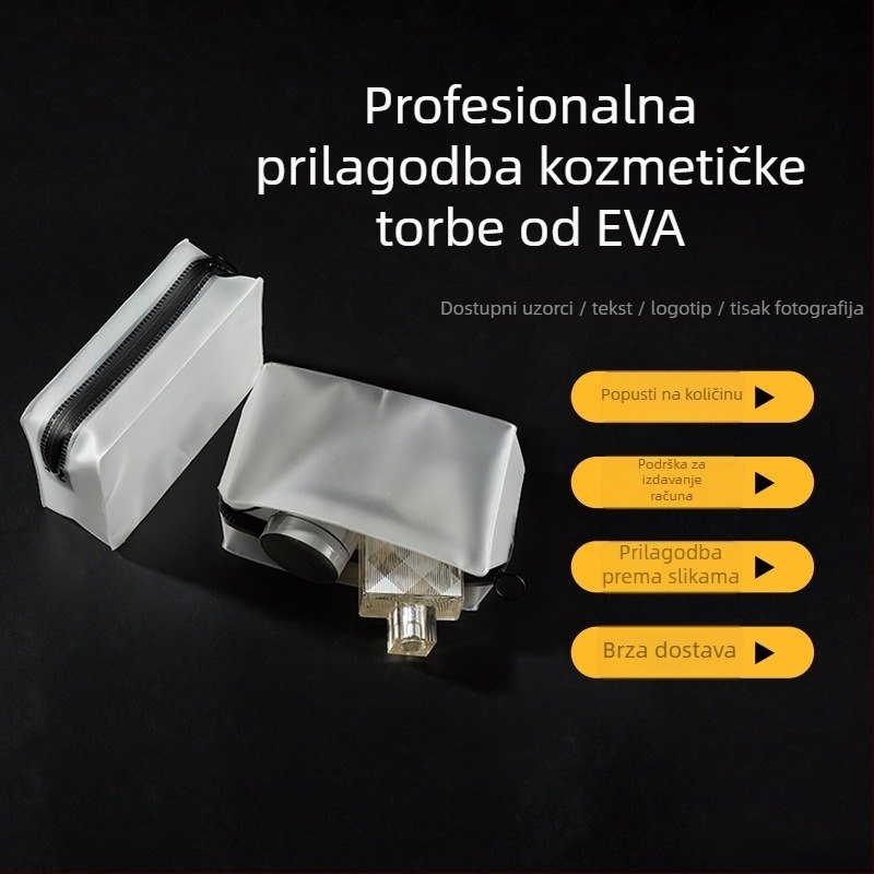 Kozmetička torbica od EVA materijala za putovanja, prijenosna torbica za kozmetiku, velika kapaciteta, višestruka funkcionalnost, vodootporna i otporna na vlagu
