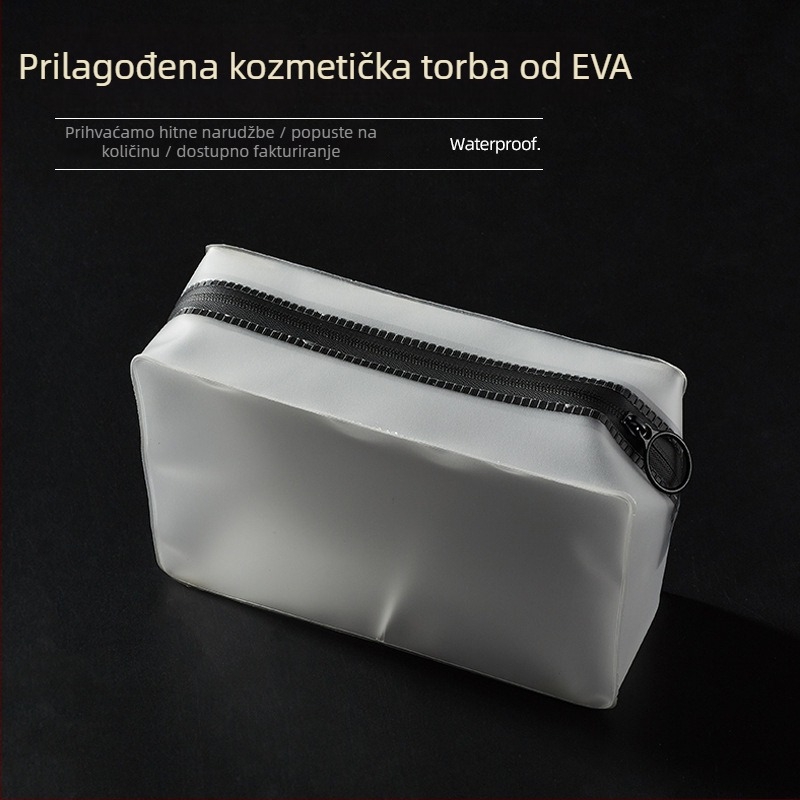 Kozmetička torbica od EVA materijala za putovanja, prijenosna torbica za kozmetiku, velika kapaciteta, višestruka funkcionalnost, vodootporna i otporna na vlagu