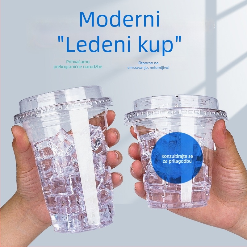Jednokratna čaša za kavu promjera 98 mm, za ledenu kavu i hladna pića, za ponijeti, kapacitet 500–700 ml