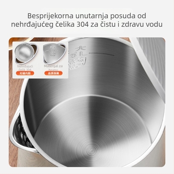 Supor električni čajnik 1,5 L s bočnim zaslonom temperature, dodirnim upravljanjem, 5 razina podešavanja temperature, 304 nehrđajući čelik