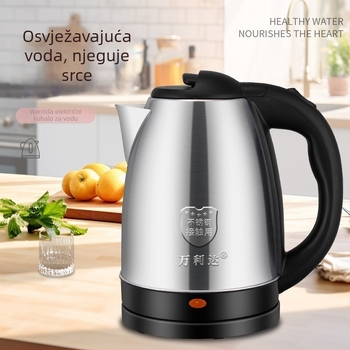 Wanlida električni kuhalo za vodu, 1–2 L, nehrđajući čelik, 1500 W, automatsko isključivanje, 360° baza, brzo zakuhavanje vode