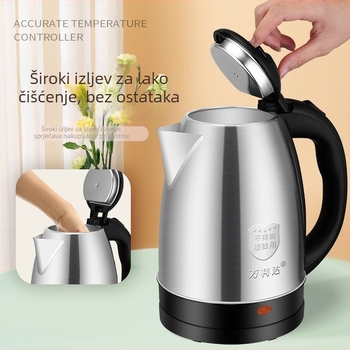 Wanlida električni kuhalo za vodu, 1–2 L, nehrđajući čelik, 1500 W, automatsko isključivanje, 360° baza, brzo zakuhavanje vode