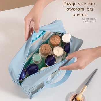 Patchwork PVC torbica za kozmetiku, velika kapaciteta, putni organizator