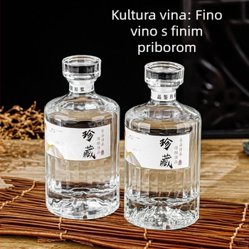Prozirne staklene boce vina s poklopcem, u kutiji, za kućnu proizvodnju vina i vjenčane domjenke