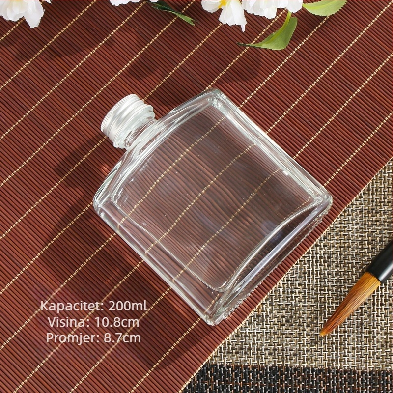 Staklene mini bočice za hladno filtriranje kave, pića i sokova — plosnato kvadratne ili okruglo ramena, mat ili prozirno, 50-500 ml