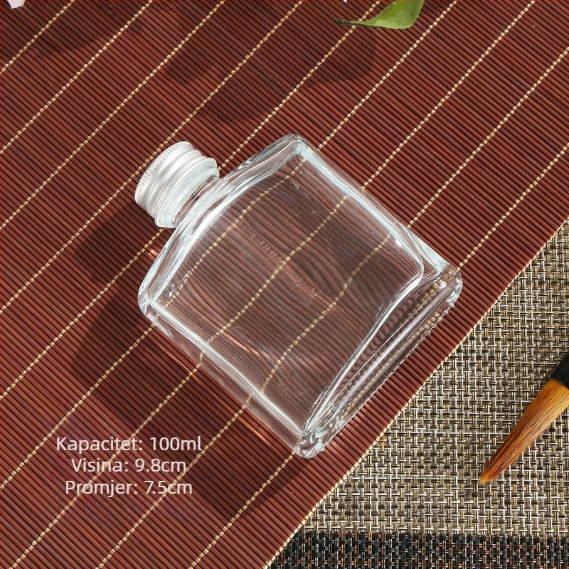Staklene mini bočice za hladno filtriranje kave, pića i sokova — plosnato kvadratne ili okruglo ramena, mat ili prozirno, 50-500 ml