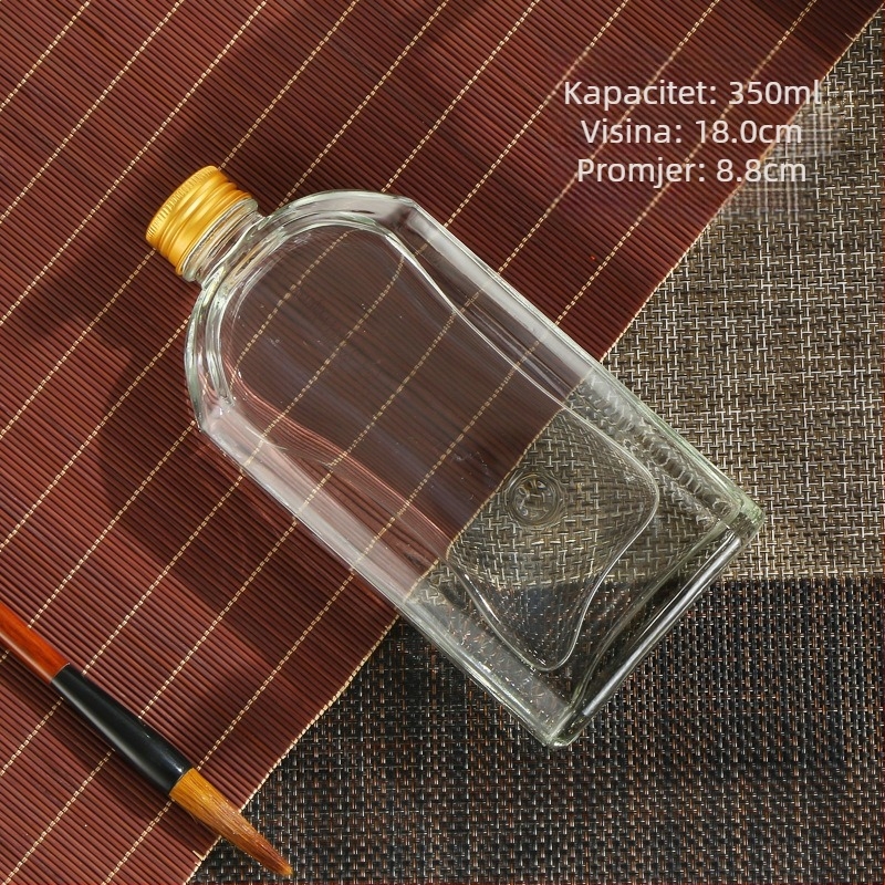 Staklene mini bočice za hladno filtriranje kave, pića i sokova — plosnato kvadratne ili okruglo ramena, mat ili prozirno, 50-500 ml