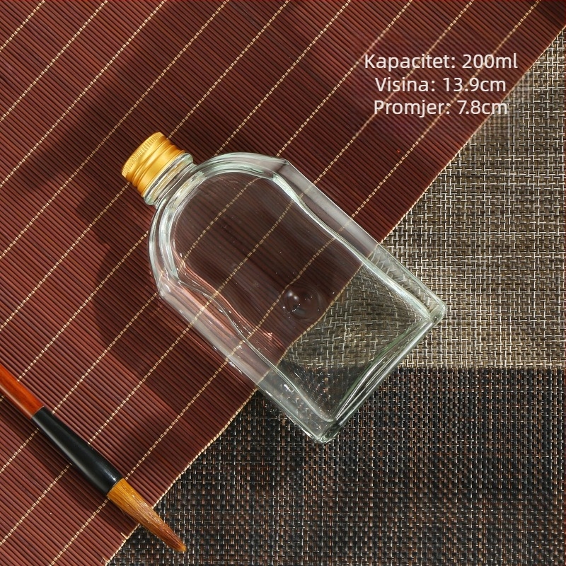 Staklene mini bočice za hladno filtriranje kave, pića i sokova — plosnato kvadratne ili okruglo ramena, mat ili prozirno, 50-500 ml