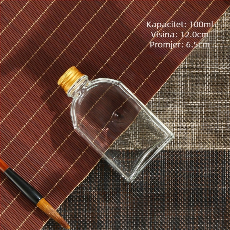 Staklene mini bočice za hladno filtriranje kave, pića i sokova — plosnato kvadratne ili okruglo ramena, mat ili prozirno, 50-500 ml