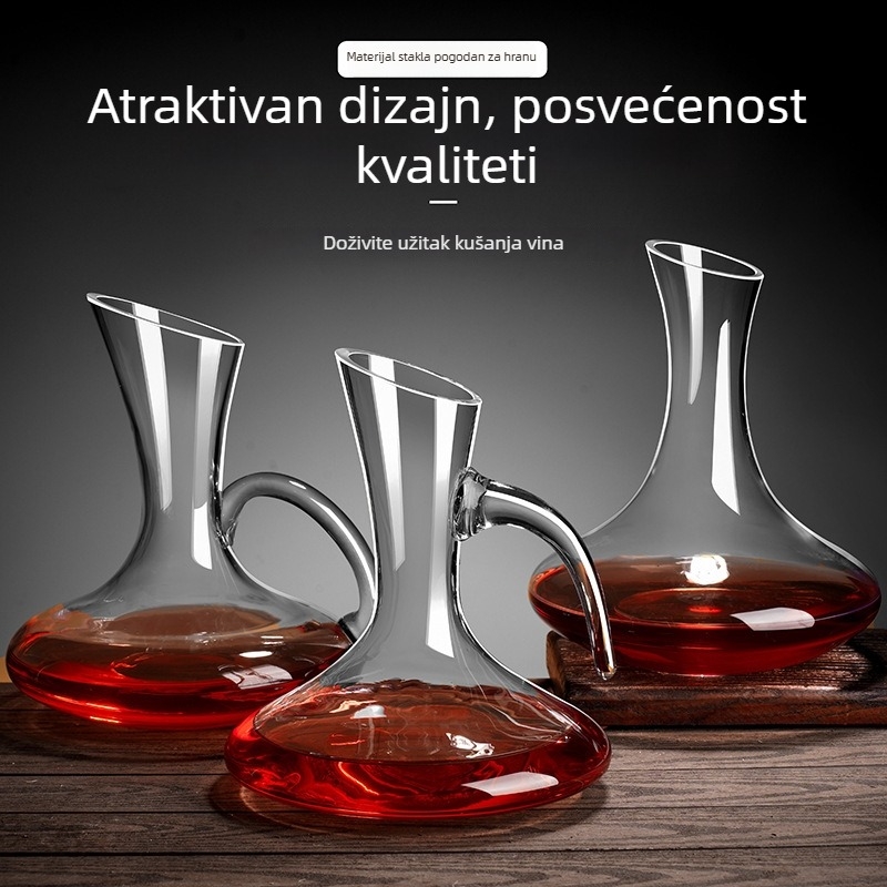 Dekanter za crveno vino za kućnu i poslovnu upotrebu, kristalno staklo visoke kvalitete, posuda za vino i izlijevanje