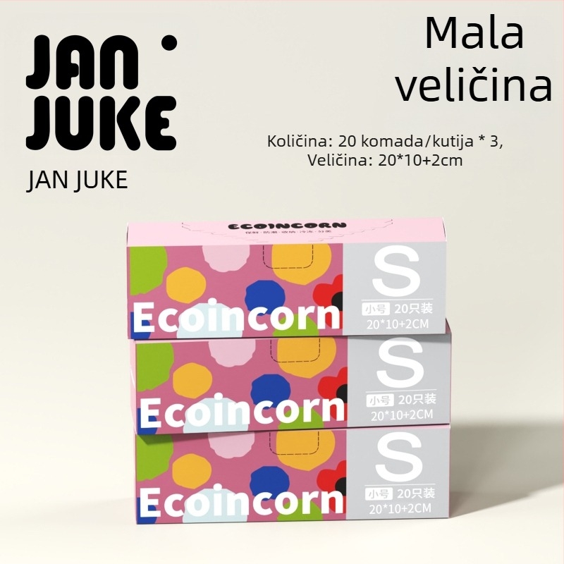 Vrećica za hranu sa zatvaračem, debela kućna vrećica sa zatvaračem, vrećica za pakiranje sa zatvaračem za hladnjak i zamrzivač, porcioniranje