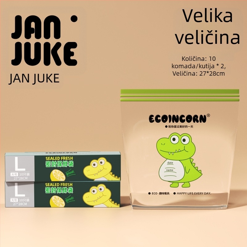 Vrećica za hranu sa zatvaračem, debela kućna vrećica sa zatvaračem, vrećica za pakiranje sa zatvaračem za hladnjak i zamrzivač, porcioniranje