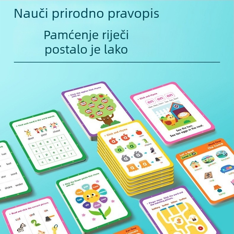 Saalin 220 riječi visoke frekvencije – fonetske kartice za djecu, engleske riječi za djecu, tadpoles